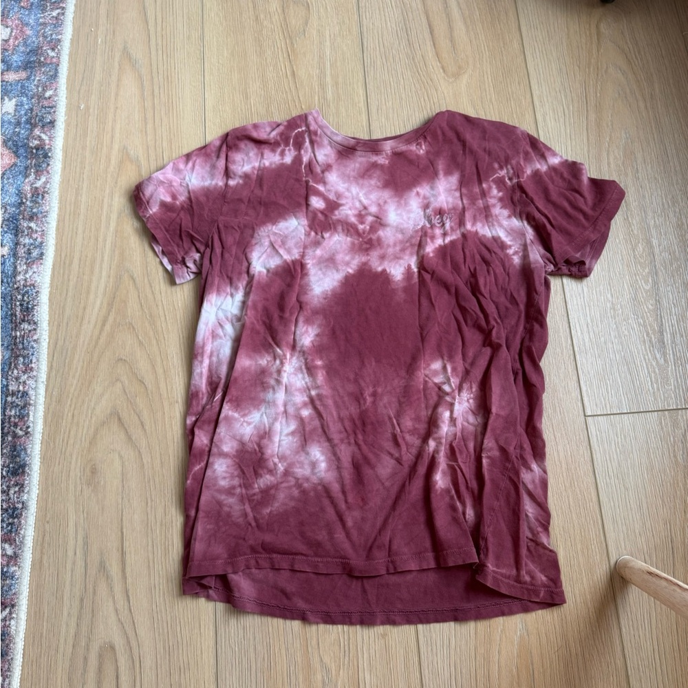 Obey Maroon Tie-Dye Short Sleeve Tee